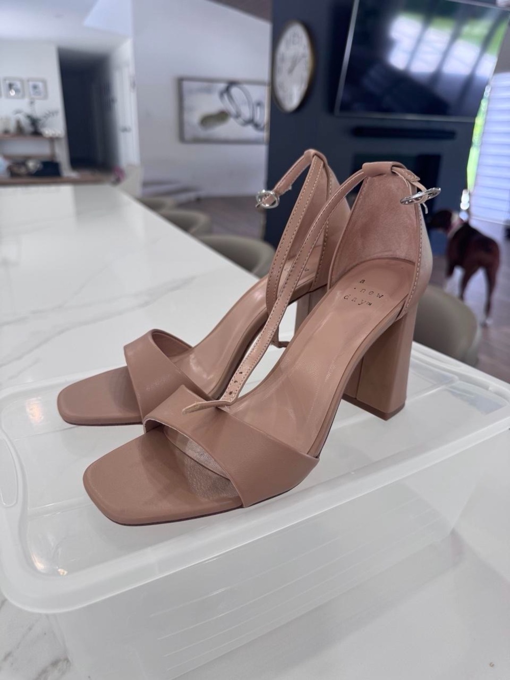 a new day Mauve-Taupe Block Heel Sandals